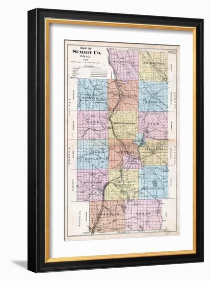 1891, Summit County Map, Ohio, United States-null-Framed Giclee Print