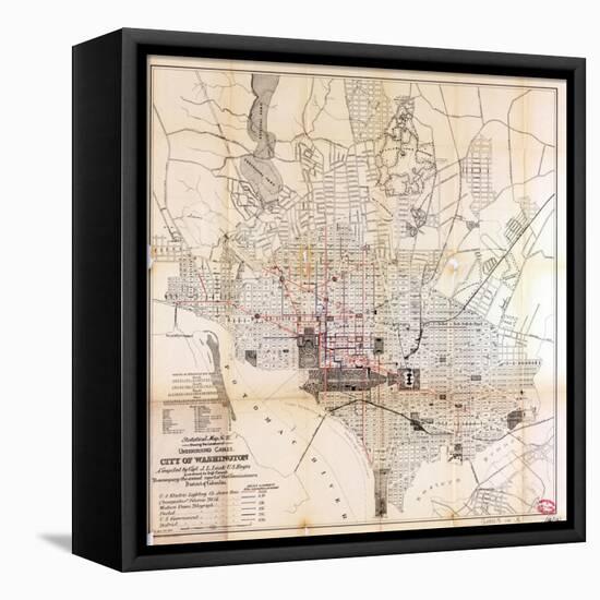 1891, Underground Cables, District of Columbia, United States-null-Framed Premier Image Canvas