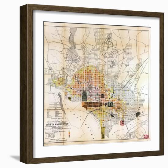 1891, Valuation of Real Property, District of Columbia, United States-null-Framed Giclee Print