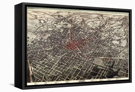 1892, Atlanta Bird's Eye View, Georgia, United States-null-Framed Premier Image Canvas