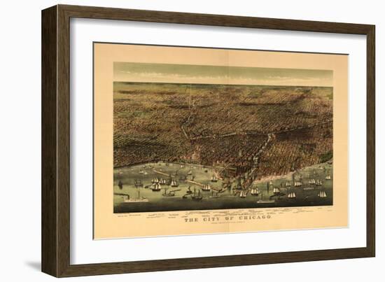 1892 Chicago Map-N. Harbick-Framed Art Print