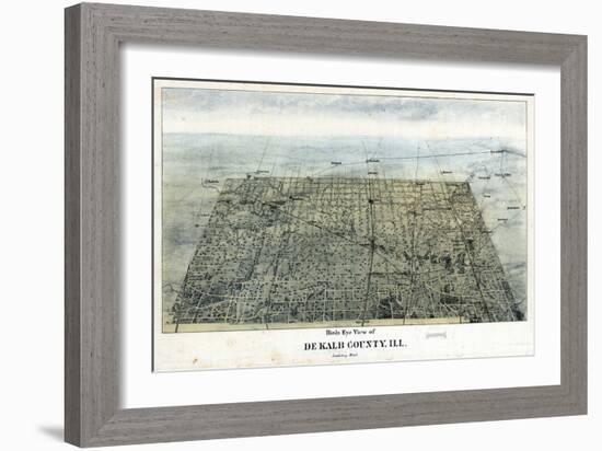 1892, DeKalb Bird's Eye View, Illinois, United States-null-Framed Giclee Print