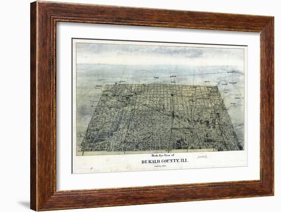 1892, DeKalb Bird's Eye View, Illinois, United States-null-Framed Giclee Print