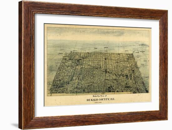 1892, DeKalb Bird's Eye View, Illinois, United States-null-Framed Giclee Print