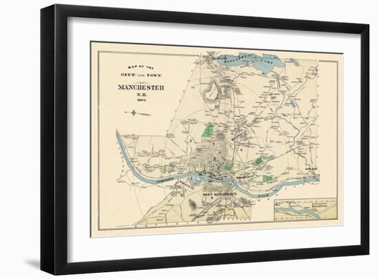 1892, Manchester 3, New Hampshire, United States-null-Framed Giclee Print