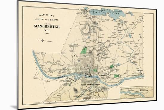 1892, Manchester 3, New Hampshire, United States-null-Mounted Giclee Print