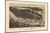 1892, New York City 1892 Bird's Eye View 24x33, New York, United States-null-Mounted Giclee Print