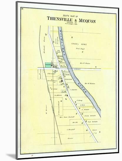 1892, Thiensville and Mequon - South, Wisconsin, United States-null-Mounted Giclee Print