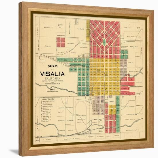 1892, Visalia, California, United States-null-Framed Premier Image Canvas