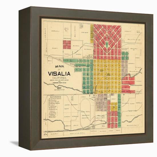 1892, Visalia, California, United States-null-Framed Premier Image Canvas