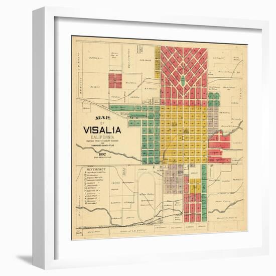 1892, Visalia, California, United States-null-Framed Giclee Print