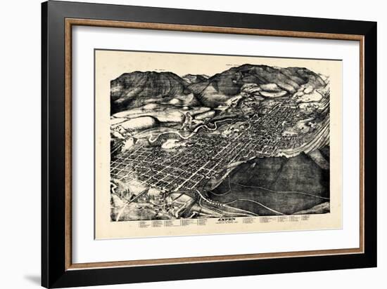 1893, Aspen Bird's Eye View, Colorado, United States-null-Framed Giclee Print