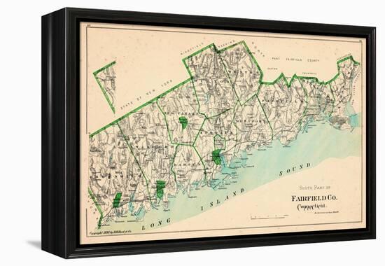 1893, Fairfield County - South Part, Connecticut, United States-null-Framed Premier Image Canvas