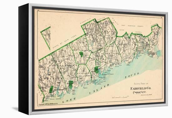 1893, Fairfield County - South Part, Connecticut, United States-null-Framed Premier Image Canvas