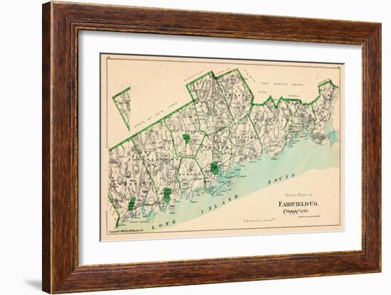 1893, Fairfield County - South Part, Connecticut, United States-null-Framed Giclee Print