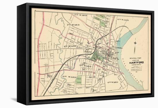 1893, Hartford City - Central Part, Connecticut, United States-null-Framed Premier Image Canvas