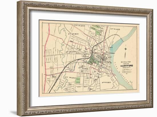 1893, Hartford City - Central Part, Connecticut, United States-null-Framed Giclee Print