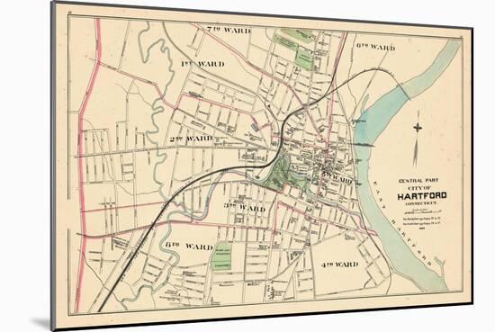1893, Hartford City - Central Part, Connecticut, United States-null-Mounted Giclee Print