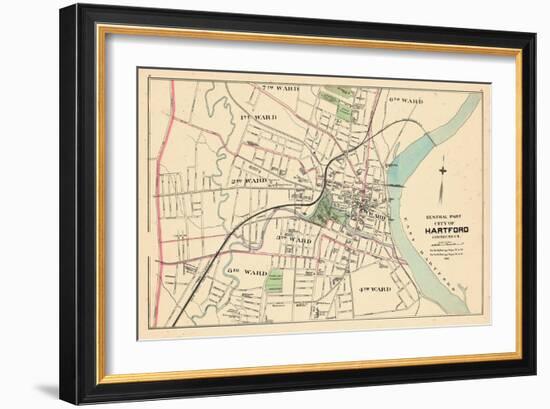 1893, Hartford City - Central Part, Connecticut, United States-null-Framed Giclee Print