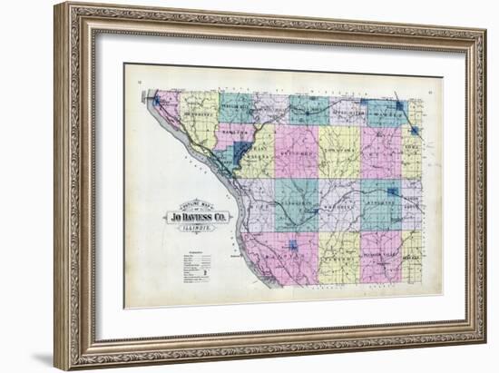 1893, Jo Daviess County Map, Illinois, United States-null-Framed Giclee Print