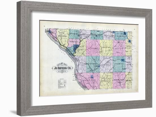 1893, Jo Daviess County Map, Illinois, United States-null-Framed Giclee Print