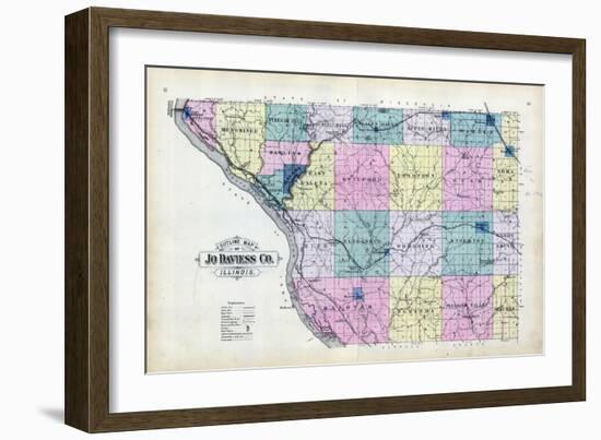 1893, Jo Daviess County Map, Illinois, United States-null-Framed Giclee Print