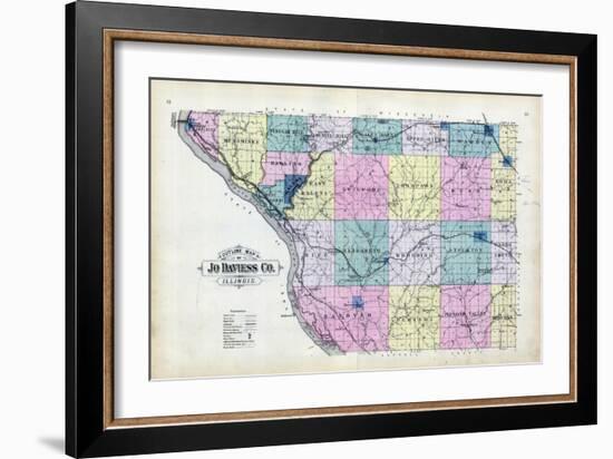 1893, Jo Daviess County Map, Illinois, United States-null-Framed Giclee Print