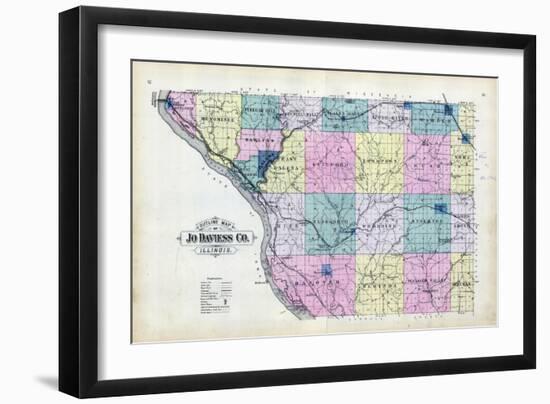 1893, Jo Daviess County Map, Illinois, United States-null-Framed Giclee Print