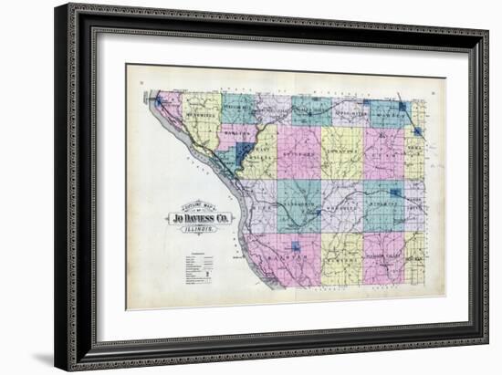 1893, Jo Daviess County Map, Illinois, United States-null-Framed Giclee Print