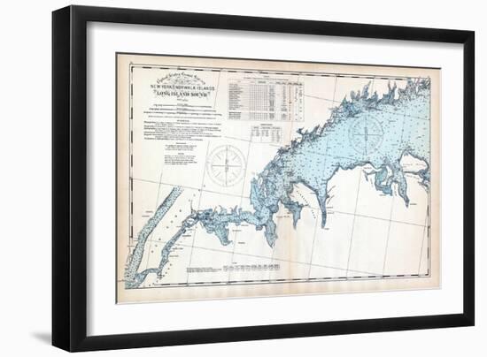 1893, United States Coast Survey - New York to Norwalk Islands - Long Island Sound, Connecticut, US-null-Framed Giclee Print