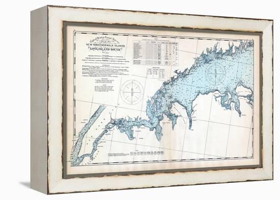 1893, United States Coast Survey - New York to Norwalk Islands - Long Island Sound, Connecticut, US-null-Framed Premier Image Canvas