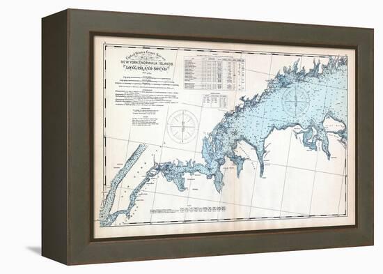 1893, United States Coast Survey - New York to Norwalk Islands - Long Island Sound, Connecticut, US-null-Framed Premier Image Canvas