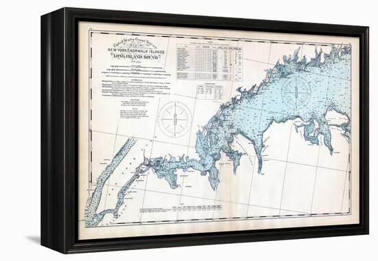 1893, United States Coast Survey - New York to Norwalk Islands - Long Island Sound, Connecticut, US-null-Framed Premier Image Canvas