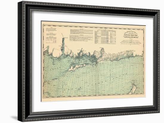 1893, United States Coast Survey - Niantic Bay to Rocky Point - Long Island Sound, Connecticut, Uni-null-Framed Giclee Print