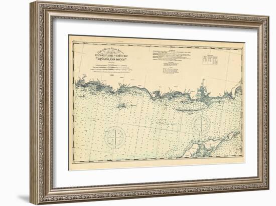 1893, United States Coast Survey - Southwest Ledge to Niantic - Long Island Sound, Connecticut, Uni-null-Framed Giclee Print