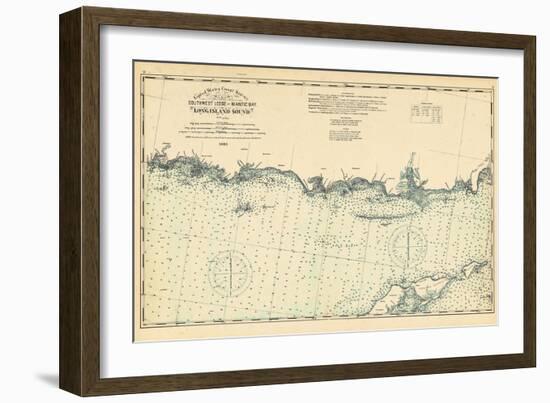 1893, United States Coast Survey - Southwest Ledge to Niantic - Long Island Sound, Connecticut, Uni-null-Framed Giclee Print