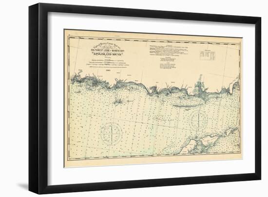 1893, United States Coast Survey - Southwest Ledge to Niantic - Long Island Sound, Connecticut, Uni-null-Framed Giclee Print