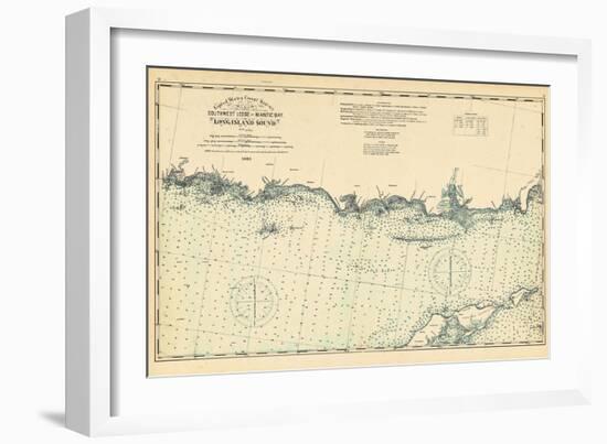 1893, United States Coast Survey - Southwest Ledge to Niantic - Long Island Sound, Connecticut, Uni-null-Framed Giclee Print