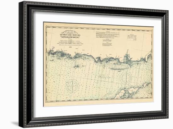 1893, United States Coast Survey - Southwest Ledge to Niantic - Long Island Sound, Connecticut, Uni-null-Framed Giclee Print