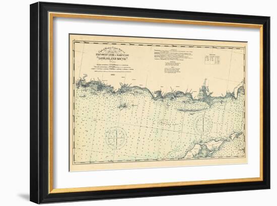 1893, United States Coast Survey - Southwest Ledge to Niantic - Long Island Sound, Connecticut, Uni-null-Framed Giclee Print