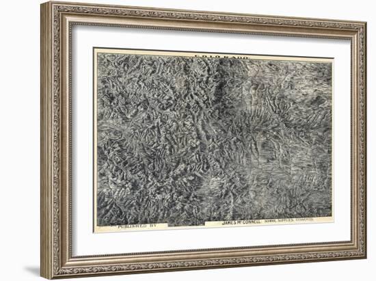 1894, Colorado State Map in Relief, Colorado, United States-null-Framed Giclee Print