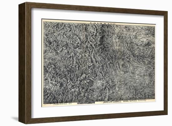 1894, Colorado State Map in Relief, Colorado, United States-null-Framed Giclee Print