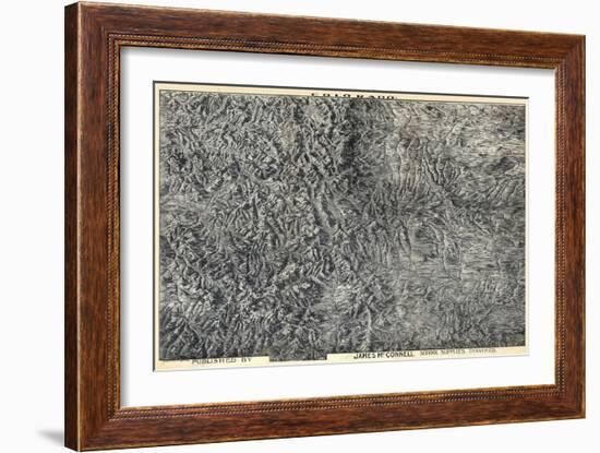 1894, Colorado State Map in Relief, Colorado, United States-null-Framed Giclee Print