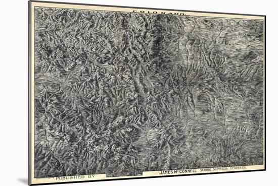 1894, Colorado State Map in Relief, Colorado, United States-null-Mounted Giclee Print