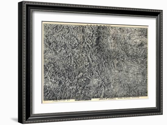 1894, Colorado State Map in Relief, Colorado, United States-null-Framed Giclee Print