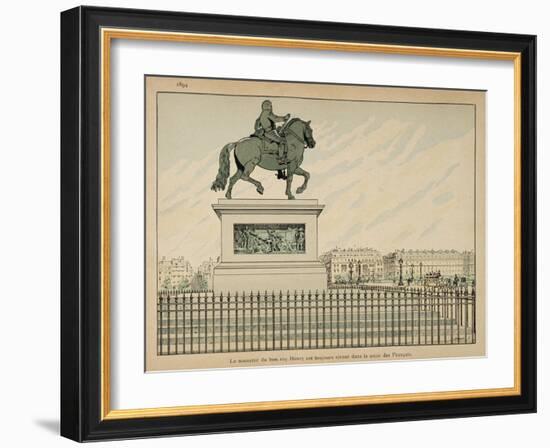 1894 Statue Is Erected in Memory of Henry Iv-Jacques de Breville-Framed Art Print