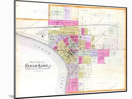 1895, Clear Lake - North, Iowa, United States-null-Mounted Giclee Print