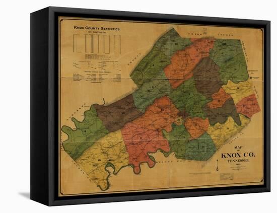 1895, Knox County Wall Map, Tennessee, United States-null-Framed Premier Image Canvas