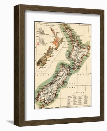 1895, New Zealand-null-Framed Giclee Print