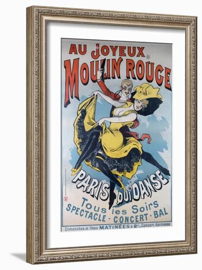 1896- Au Joyeux Moulin Rouge - Choubrac-Alfred Choubrac-Framed Giclee Print